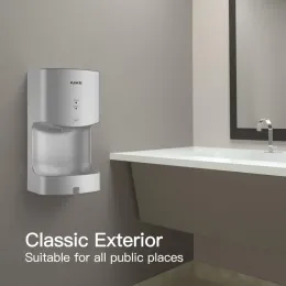 Secadores de secadoras de mãos automáticas secador de alta velocidade secador de banheiro montado na parede tampa de plástico tampa de plástico de plástico para lavatório