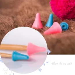 10/30pcs DIY Crafts Cone Shaped Knitting Needles Point Rubber Soft Stoppers Protectors Sewing Accessories Supplies