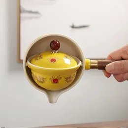 مجموعات Taupe Teapot الصينية Teapot 360 Rotation Tea Maker Infuser Portable Pot 160ml Supplies Gongfu Supplies