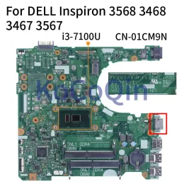 Dell Inspiron 3568 3468 3467 3567 I37100Uノートブックメインボード01cm9n 153411 SR2ZW DDR4ラップトップマザーボード100％テスト