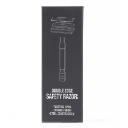 Mensmanual Shavers Classic Safety Razor Metal Razor med Brush Double Edge Mens Hand Shaver Old Style Razor Safe Reliant