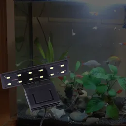 High-power Water Grass Lighting 6W 220V EU Plug 12 LED Clip On Clamp Lamp For Small Aquarium Fish Tank