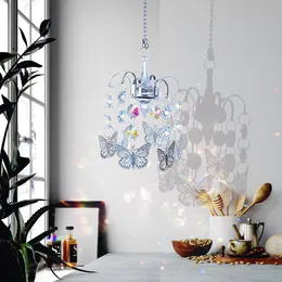 Cristal Pingente Wind Chime Lustre em forma de prisma facetada jóias penduradas ornamentos de vidro Catchers decoração de ar livre interna