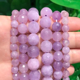 AA Natural Amethysts Purple Crystal Quartz Round Faceted Matte Irregular Cube Gem Stone Beads For Jewelry Making Diy Bracelet