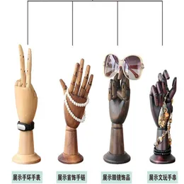 Giunto a mano femmina di legno per arti e mestieri, manichino di stoffa, braccialetto, burattinaio, occhiali, oggetti di gioielli, B538