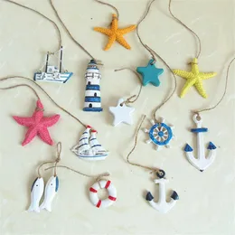 Gusci di mare in resina fai -da -te ancora anchor mediterranea e parete per casa artigiane in pasta appesa piccola decorazione da regalo di corallo marina marina