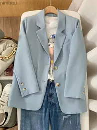 Ternos femininos Blazers Novo em Spring Blazer Women Casual Casual Casual Longo Mangas compridas Top elegantes Jackets Outwear para Office Lady Women Clothing Oficial C.240410