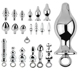 Abnehmbarer Edelstahl G Punkt Zauberstab Massage Stick reines Metall Penis Pspot Stimulator Anal Plug Dildo Sexy Spielzeug für Frauen MEN3131489