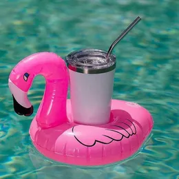 3pcs Hawaii Tropical Flamingo Drink Holder Bool Party Supplies Flamingo Cup Haller Beach Party Paceply Holder