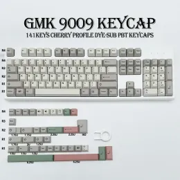 Аксессуары Gmkfans Gmk 9009 PBT Keycap Retro Cherry Profile ISO 141 КЛЮЧЕВЫЕ КЛЮЧЕВЫ