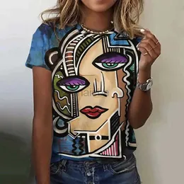 티셔츠 여름 아름다운 꽃 3D 프린트 티셔츠 여자 스트리트웨어 캐주얼 패션 짧은 슬리브 티셔츠 O- 넥 키즈 티 탑 의류 240410