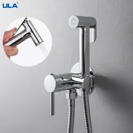 ULA Mixer Portable Bidet Sprayer Brass Toalett Bidet kranar varm kall mixer vatten badrum mixer shattaf ventil jet hygienisk dusch