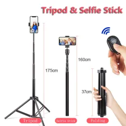 Tripods 170cm Tripod for Phone Smartphone Tripode for Mobile Phone Trepier Flexible Selfie Stick Tripod Cellphone Handy Stativ