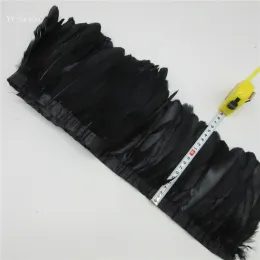 Goose Feather Trims 1 Yards/Lot Dyed Geese Feather Ribbons/15-20cm Fringes Goose Feather Cloth Belt DIY decorative 20 Color