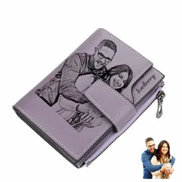 women Luxury Wallet Custom Picture & Text Persalized Mother's Day Gift for Her Short Wallets Engraved Photo Birthday Gifts g4Hs#