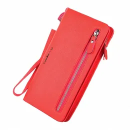 FI Kvinnor plånbok blixtlås toppkvalitet kvinnlig plånbok purse multifunkti kvinnors handväska korthållare mey väska lg plånbok h8kj#