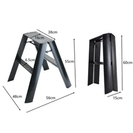 휴대용 및 독립형 2 단계 접이식 사다리 다기능 국내 사용 알루미늄 내구성 쉬운 접이식 단계 사다리 의자