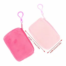 Plush Coin Purse Women's Cute Wallet ID Card Bag Keychain minimalistiska myntpåse Kawaii Plånböcker för kvinnor 814D#