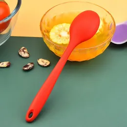 8 färger silikonsked värmebeständig lätt att rengöra non-stick risskedar hög temperatursked bordsredskap redskap verktyg för icke-stick rissked