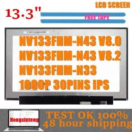 스크린 NV133FHMN43 V8.0 FIT NV133FHMN43 V8.1 V8.2 V8.3 노트북 LCD 화면 EDP 30PINS 1920*1080 IPS Withoiut 나사 구멍