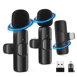 Microphones Lapel Wireless Lavalier Tie Mini Microphone For Mobile Phones Android iPhone YouTube Game Recording Professional Microphoneq