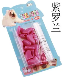 Capas de unhas de gato de gato macio 20pcs Silicone Pets Kitten Paws Brincando unhas Tampa de pet -uil Protetor de unhas Tampa de unhas com cola grátis Conjunto de cola