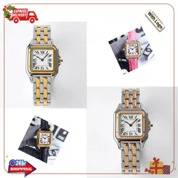 Womenwatch dla projektantów męskich zegarek Square Panthere Fashion Quartz Ruch zegarki Square Tank Kobiety złota lub zegarki srebrne Montre de lukse Business C318 AAA Jakość