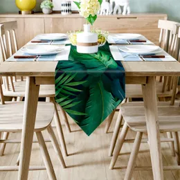 Piante Summer Jungle Table Runner per hotel Wedding Party Cake Floral Tovals Decorazione per la casa