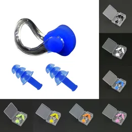 3st/Set Swimming Ear Plug Nose Clips Soft Silicone Waterproof öronproppar Näsklipp för män Kvinnor Dykande pooltillbehör