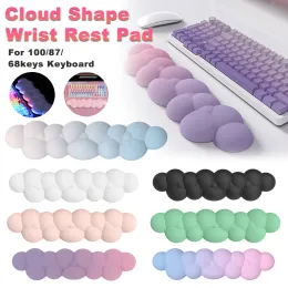 Accessori Cloud Shape Rest Pad materiale PU Materiale antistrip Base in gomma Memory Scool pad di sollievo per 100 chiavi 87 tasti 68Keys MousePads