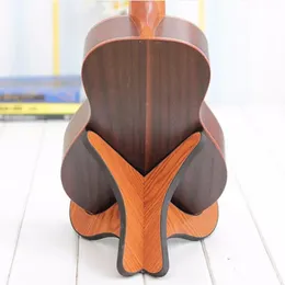 Taşınabilir ukulele ahşap tutucu standı Katlanabilir dikey gitar keman ekran standı rafı aksesuarlarıwooden gitar ekran rafı