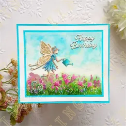 Butterfly Square Circle Ramka Cięcie metalowe umieranie wytłaczanie rzemieślnicze Zrób papierową kartę z życzeniami Making Makeat