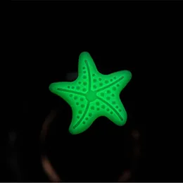 1PC Luminous Sea Star Ochraniacze ściany samozadowolenie guma klamka przystanku klamka zderzak stażowy szafka na kropkę do drzwi