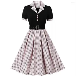 Party Dresses S-2XL Women Robe Pin Up Dress Retro 2024 Summer Vintage 50s 60s Rockabilly GASE Swing Female Elegant Tunic Vestido