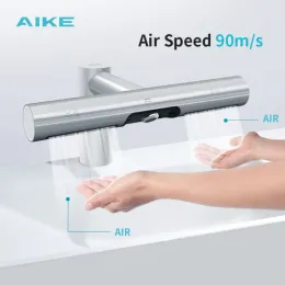 Torkar aike automatiska lufthänder torktumlare kreativa händer tvätt och torkning 2 i 1 design luft kran badrum kran med handtorkare AK7120