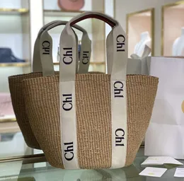 Luxury Designer Handbag Handbag Classic Letter Grass Woven Shoulder bag Handbag Shopping bag Linen Beach bag Large Capacity bag Handbag Festive atmosphere jyg