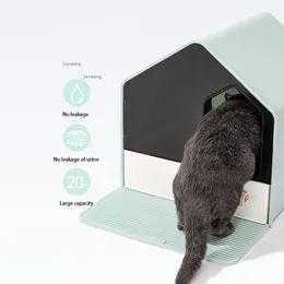 W pełni zamknięte koty szuflada szuflady typu domek Kształt Kot Toaleta Kitty antyplashingowa taca anty-sand-zwierzak