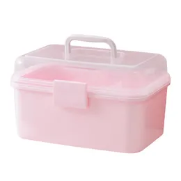 Hair Accessories Storage Box Lockable Beauty Supplies Multipurpose Pink Dustproof Jewellery Organizer for Home Office Kids Girls