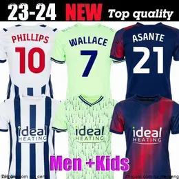 24 Batı 23 Brom Futbol Forması Molumby Diangana Dike Brunt Asante Albion Futbol Gömlekleri 2023 2024 Gran Wallace Phillips Erkek Çocuk Kitleri Üniformaları