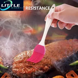 10pcs Silikon Spatula Barbekü Fırça Pişirme Barbekü Isıya Dayanıklı Yağ Çeşni Fırçaları Mutfak Bar Kek Pişirme Araçları