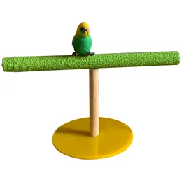 Papageien Holz Tischplatz Perch Spielzeug Vogelstand Training Übung Sisal Klauen Füße Schleifstab Biss kauen Spielzeug Vogelversorgung