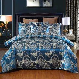 Jacquard Weave Duvet Cover Bed Euro Bedding set 240x220 Quilts for Double Home Textile Luxury Pillowcases Bedroom Comforter