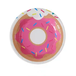 Kağıt Donut Büyümek Kek Toppers Glitter Gold İki Tatlı Cupcake Topper Mutlu Yıllar Çekme Çiçek Bayrağı Banner Spiral Asma