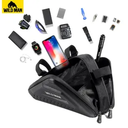 Wild Man Hard Shell Mountain Bicycle Smag Bag Rain Road Cycling Tools Bag Bike Triangle Bag MTB Acessórios