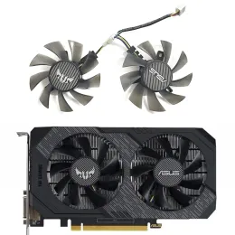 패드 2pcs FD8015U12d T128215BU 6 핀 75mm GTX 1660 TI ASUS TUF 용 TI COOLER GTX1660TI 1660 1650 RTX2060 그래픽 카드 쿨러 팬