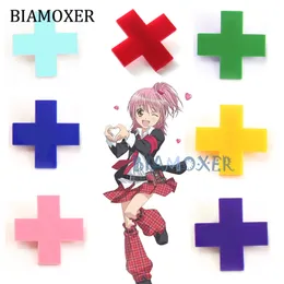 8 färger shugo chara cosplay peruker hinamori amu tsukiyomi utau cosplay hårnål röd vit svart kors cos prop