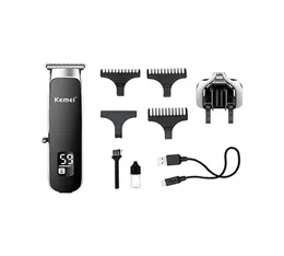 KM1893 digital display USB rechargeable doublehead electric hair clipper DHL266F1833805
