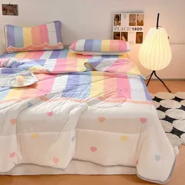 Coperte da 3 pezzi Set di trapunte reversibile Microfibra morbida letto leggero Punta da trapunta estate Copertina coperta per tutta la stagione