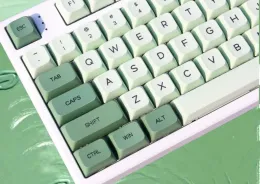 Tillbehör 123 Key PBT KeyCap Dyesub XDA Keys Liknande körsbär PBT Green Keycaps för MX Switch Mechanical Keyboard GreenKeyCaps