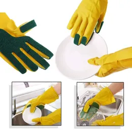 ワルフォスクリエイティブウォッシングクリーニンググローブガーデンキッチン料理スポンジの指のゴム家庭用クリーニング食器用手袋